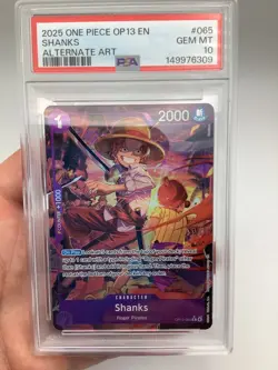 PSA 10 One Piece Shanks Alternate Art OP13-065 ALT ART - Image 2