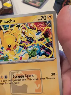 Pokemon TCG Pikachu 2025 World Championship Winner Stamped Promo - Image 3