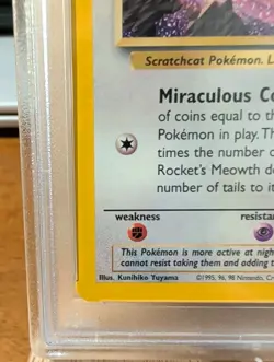 Team Rocket's Meowth - WOTC Black Star Promo #18 - 2000 Pokemon - PSA 9 MINT - Image 3