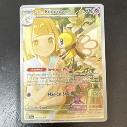 Pokemon TCG Lillie's Ribombee 164/159 Journey Together Illustration Rare - Image 1