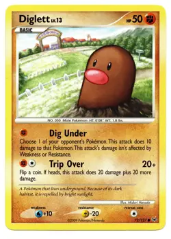 Diglett - 72/127 - Pokemon Platinum Base Set Common - Image 3