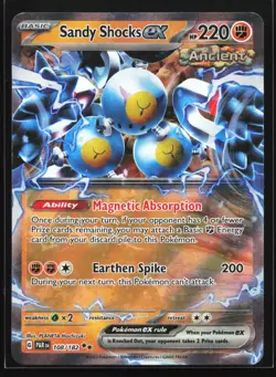 Pokemon Sandy Shocks ex 108/182 Paradox Rift Double Rare Holo NM - Image 1