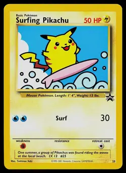 Pokemon Card - Surfing Pikachu Wizards Black Star Promos 28 Promo - Image 1