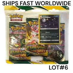 Pokemon TCG Sword & Shield Evolving Skies 3 Pack Blister with Eiscue Promo Card 820650808814 - Image 1