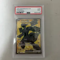 Pokemon TCG Black Bolt #158 Zekrom ex Ultra Rare PSA 9 Mint - Image 1