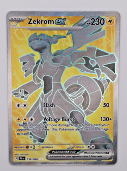 Zekrom ex 158/086 Black Bolt Full Art Ultra Rare Pokemon TCG NM - Image 1
