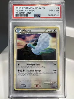 2010 Pokemon HG&SS Altaria Holo Triumphant PSA 8 - Image 1
