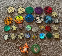 Lot Of 28 Official Pokemon TCG coins With Keychain - Image 2
