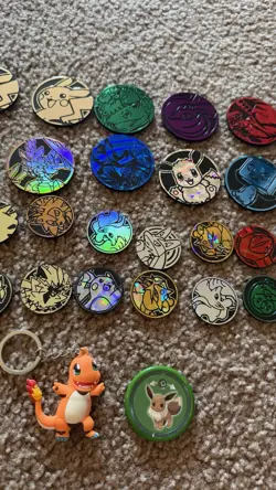 Lot Of 28 Official Pokemon TCG coins With Keychain - Image 4