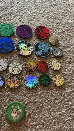Lot Of 28 Official Pokemon TCG coins With Keychain - Image 5