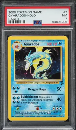 2000 POKEMON BASE SET 2 #7 GYARADOS-HOLO PSA 7 - Image 1