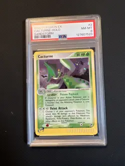2003 POKEMON EX SANDSTORM 2 CACTURNE-HOLO PSA 8 - Image 1