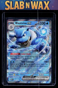 Pokemon tcg SV: Scarlet & Violet 151 Blastoise ex #009/165 - Image 1