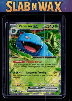 Pokemon tcg SV: Scarlet & Violet 151 Venusaur ex #003/165 - Image 1