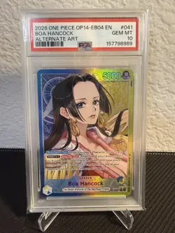 Bandai One Piece Boa Hancock OP14-041 Foil Alternate Art PSA 10 - Image 1