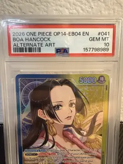 Bandai One Piece Boa Hancock OP14-041 Foil Alternate Art PSA 10 - Image 3