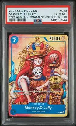 2024 ONE PIECE PROMOS #043 MONKEY D. LUFFY PSA 10 - Image 1