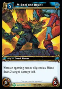 Heavy Play WoW TCG Mikael the Blunt Blood of Gladiators World of Warcraft - Image 1
