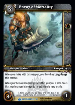 Moderate Play WoW TCG Envoy of Mortality Naxxramas World of Warcraft - Image 1
