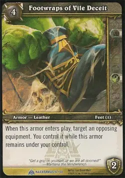 Light Play WoW TCG Footwraps of Vile Deceit Naxxramas World of Warcraft - Image 1