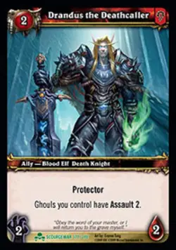 Moderate Play WoW TCG Drandus the Deathcaller Scourgewar World of Warcraft - Image 1