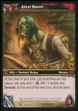 Moderate Play WoW TCG Alexi Barov Drums of War World of Warcraft - Image 1