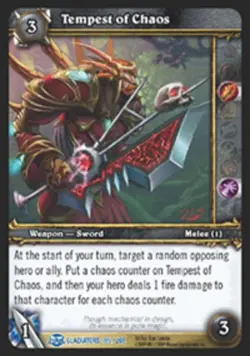 Moderate Play WoW TCG Tempest of Chaos Blood of Gladiators World of Warcraft - Image 1