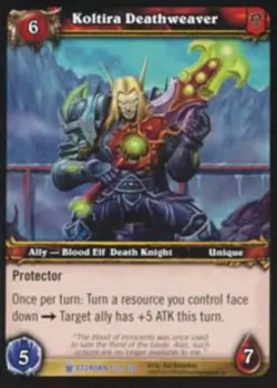 Moderate Play WoW TCG Koltira Deathweaver Icecrown World of Warcraft - Image 1