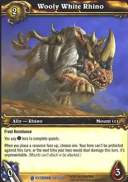 Moderate Play WoW TCG Wooly White Rhino Icecrown World of Warcraft - Image 1
