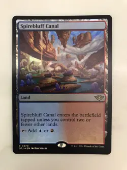Spirebluff Canal Foil MTG Magic the Gathering Card NM Mint Thunder Junction OTJ - Image 1