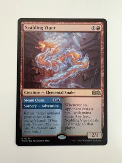 Scalding Viper Foil MTG Magic the Gathering Card NM Near Mint WOE - Image 1