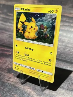 Pikachu SM86 Promo Cosmo Holo Swirl SM: Sun & Moon Promo Pokemon Card - Image 3