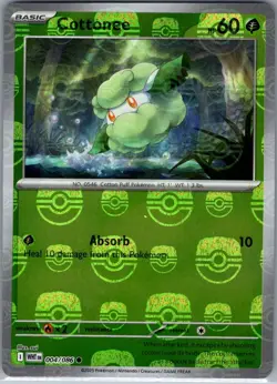 Cottonee Master Ball 004/086 SV: White Flare - Pokemon Card - NM - Image 1