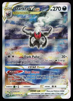Darkrai VSTAR GG50/GG70 Holo Crown Zenith Galarian Gallery Pokemon Card - Image 1