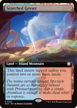 Scorched Geyser (Extended Art) - 102 - NM - Commander: Secrets of Strixhaven - Image 1