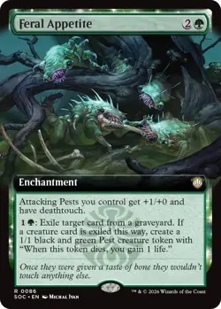 Feral Appetite (Extended Art) - 86 - NM - Commander: Secrets of Strixhaven - Image 1