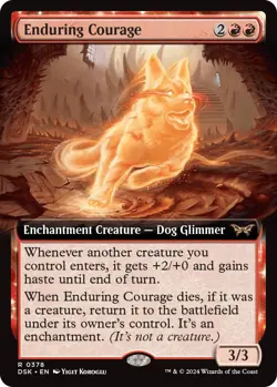 Enduring Courage (Extended Art) - Foil NM MTG Duskmourn: House of Horror - Image 1