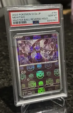 2023 Pokemon SV2a JP Mewtwo Master ball Reverse Holo PSA 10 Gem Mint 150/165 🔥 - Image 1