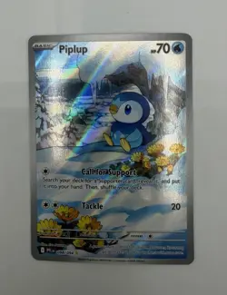 Pokemon Piplup 098/094 Illustration Rare Phantasmal Flames Pokemon Near Mint - Image 1
