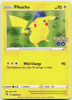 Pikachu 028/078 Holo Rare Pokemon GO Pokemon Holo Near Mint - Image 1