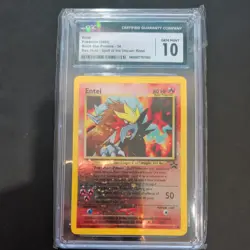 Pokemon Entei Spell of the Unown Black Star Reverse Holo Promo #34 CGC 10 - Image 1