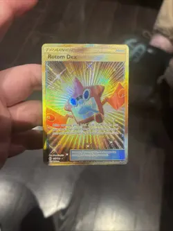 Pokemon TCG Rotom Dex Sun & Moon Base Set 159/149 Holo Secret Rare NM - Image 1