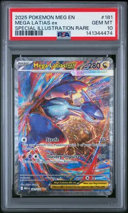 2025 POKEMON MEG EN-MEGA EVOLUTION #181 MEGA LATIAS EX PSA 10 - Image 1