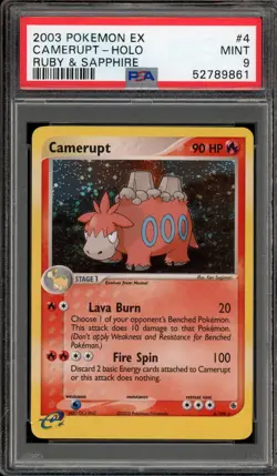 Pokemon Camerupt EX Ruby & Sapphire Holo Rare #4 PSA 9 Mint - Image 1