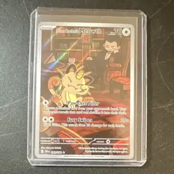 The Pokemon Company Team Rocket's Meowth 203/182 Sv10 IR Holo EN 70HP - Image 1