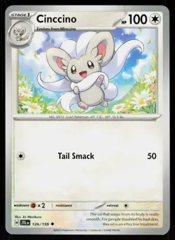 Cinccino 126/159 Uncommon Journey Together Pokemon Near Mint - Image 1