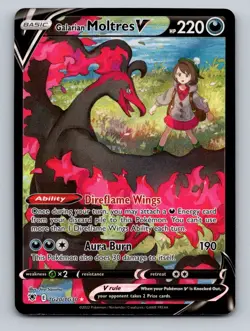 Pokemon TCG Galarian Moltres V Holo Ultra Rare SWSH10: Astral Radiance Trainer G - Image 1