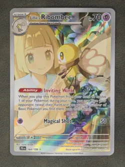 Lillie's Ribombee 164/159 Pokemon TCG Illustration Rare SV09: JTG NM - Image 1