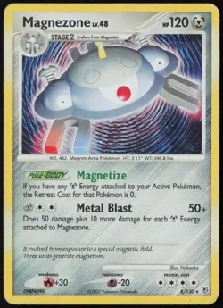 Magnezone 8/130 Holo Rare Diamond & Pearl Pokemon Holo Moderately Played - Image 1
