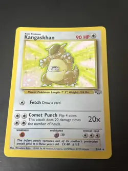 1999 Pokemon TCG Jungle Kangaskhan Holo Card 5/64 #4 - Image 1